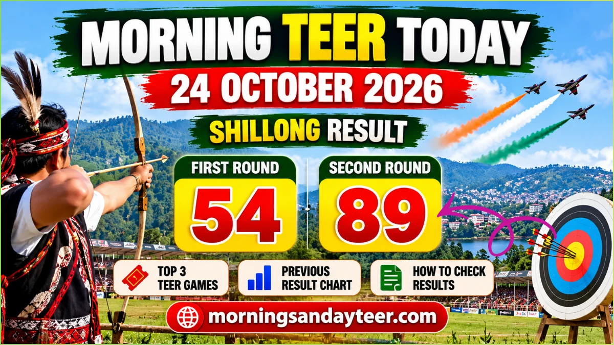 Morning Teer Today: Shillong Result and Previous Chart for 24 October